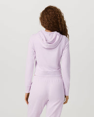 Vuori Halo Mini Full Zip Hoodie Lilac Breeze Heather Fitted Hoodie