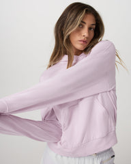 Vuori Women's Halo Modern Pullover Hoodie Lilac Breeze Heather