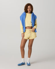 Vuori Halo Modern Crew Lemon Snap Heather Lounge Sweatshirt