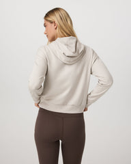Vuori Halo Full Zip Hoodie Women's Ecru Heather Hoodie