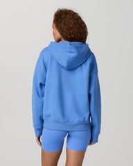 Vuori Restore Full Zip Hoodie Riviera Blue Zip-Up Sweater