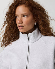 Vuori Restore Double Zip Sweatshirt Pale Grey Heather Full-Zip