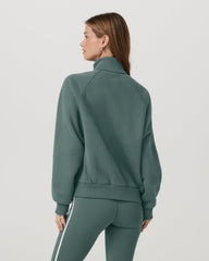 Vuori Restore Double Zip Sweatshirt Agate Green Full-Zip Fleece