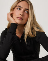 Vuori Halo Mini Full Zip Hoodie Black Heather