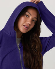 Vuori Halo Full Zip Hoodie Women's Stellar Sky Heather Hoodie