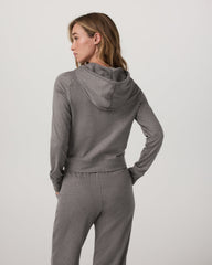 Vuori Halo Mini FZ Hoodie Women's Chia Heather Hoodie