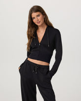 Vuori Compose Full Zip Hoodie Women's Black Zip-Up Jacket