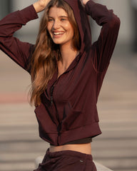 Vuori Halo Full Zip Hoodie Women's Raisin Hoodie