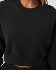 Vuori Restore Mini Crew Women's Washed Black Crewneck