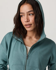 Vuori Halo Full Zip Hoodie Women's Bluegrass Heather Hoodie