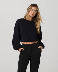 Vuori Sedona Bubble Crew Women's Black Pullover Crewneck