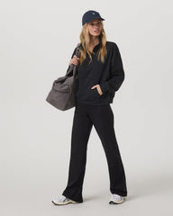 Vuori Granite Half Zip Black Heather Pullover Sweatshirt