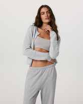 Vuori Émilie Cashmere Cardi Women's Pale Grey Heather