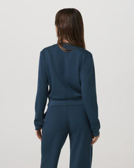 Vuori Compose Crew Ocean Blue Pullover Fleece Sweatshirt