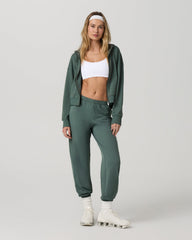 Vuori Halo Modern Full Zip Hoodie Women's Agate Green Hoodie