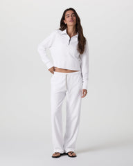 Vuori Sedona Cropped Half Zip White