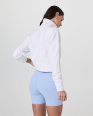 Vuori Sedona Cropped Half Zip White
