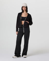 Vuori Halo Modern Full Zip Hoodie Solid Black