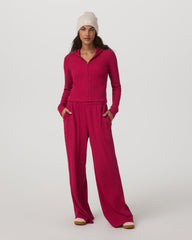 Vuori Waffle Full Zip Hoodie Women's Strawberry Hoodie