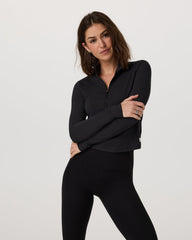Vuori Studio Half Zip Women's Black Workout Jacket