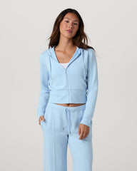 Vuori Compose Full Zip Hoodie Women's Crystal Blue Jacket