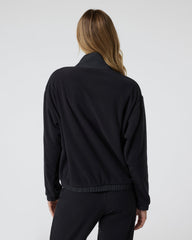 Vuori Women's Aspen Half Zip Black Fleece Pullover