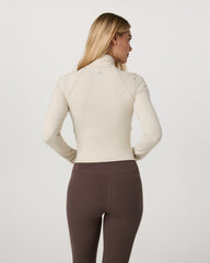 Vuori Vuori AllTheFeels™ Full Zip Women's Bone Fitness Jacket