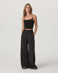 Vuori Villa Wideleg Black Lightweight Wide Leg Pants