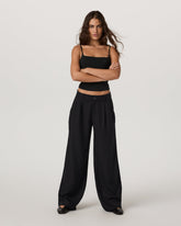 Vuori Trestles Twill Wideleg Women's Black Trouser Pants