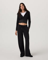 Vuori Compose Wideleg Pant Women's Black Mid-High Rise Pant