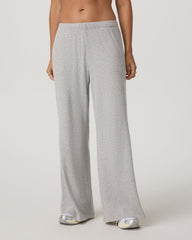 Vuori Waffle Wideleg Pant - Short Women's Light Grey Pants