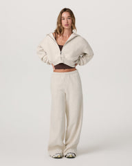 Vuori Women's Restore Ultra Wideleg Sweatpant Bone Heather