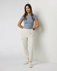 Vuori Boyfriend Cargo Sweatpant Milkweed Heather