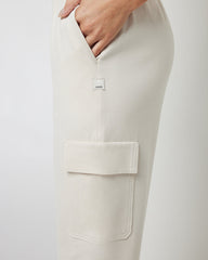 Vuori Boyfriend Cargo Sweatpant Milkweed Heather