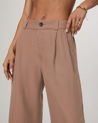 Vuori Trestles Twill Wideleg Women's Nutmeg Trouser Pants