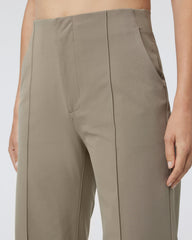 Vuori Womens Meta Wideleg Taupe Tailored Pants