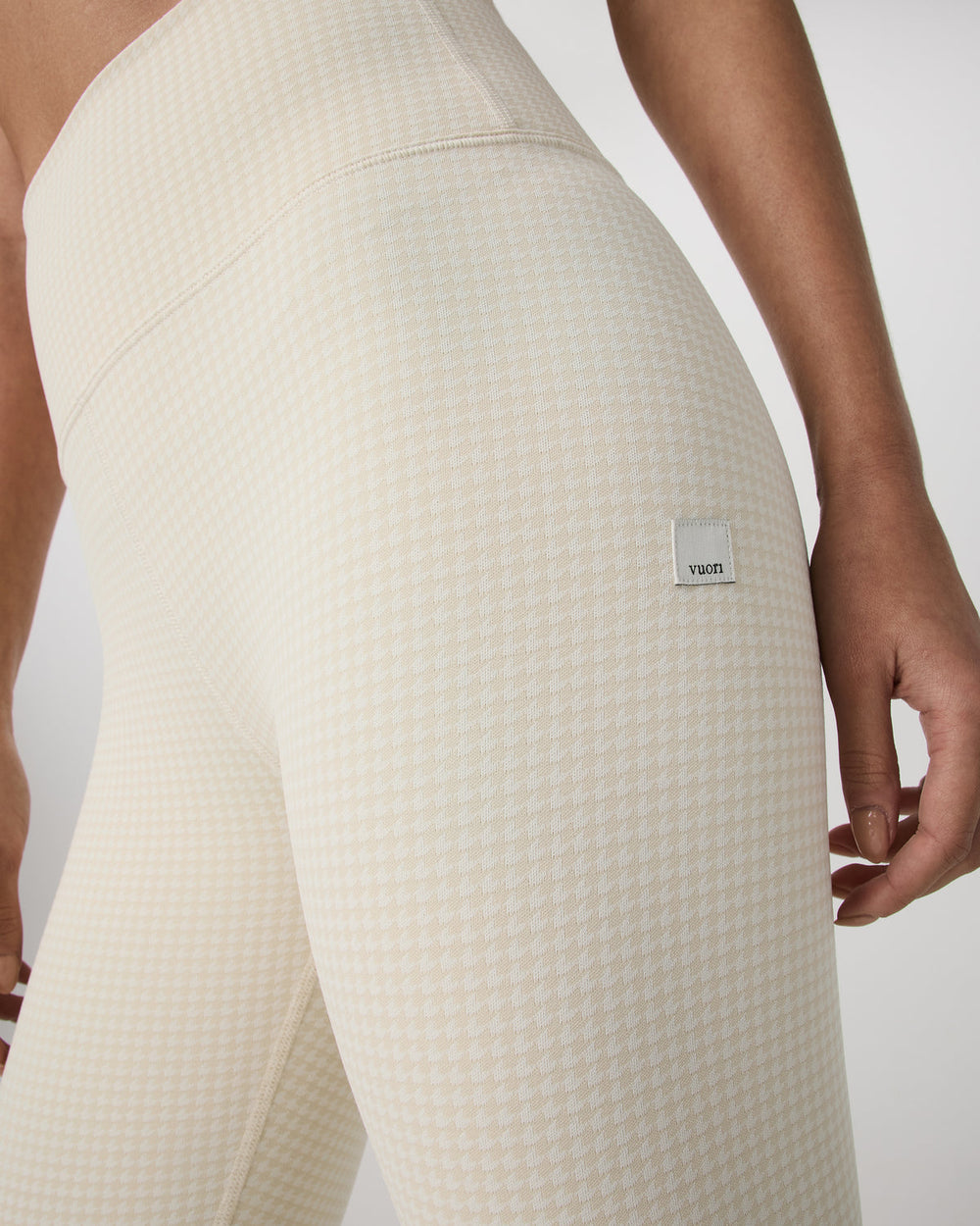 Vuori Micro Houndstooth Legging Natural Micro Houndstooth