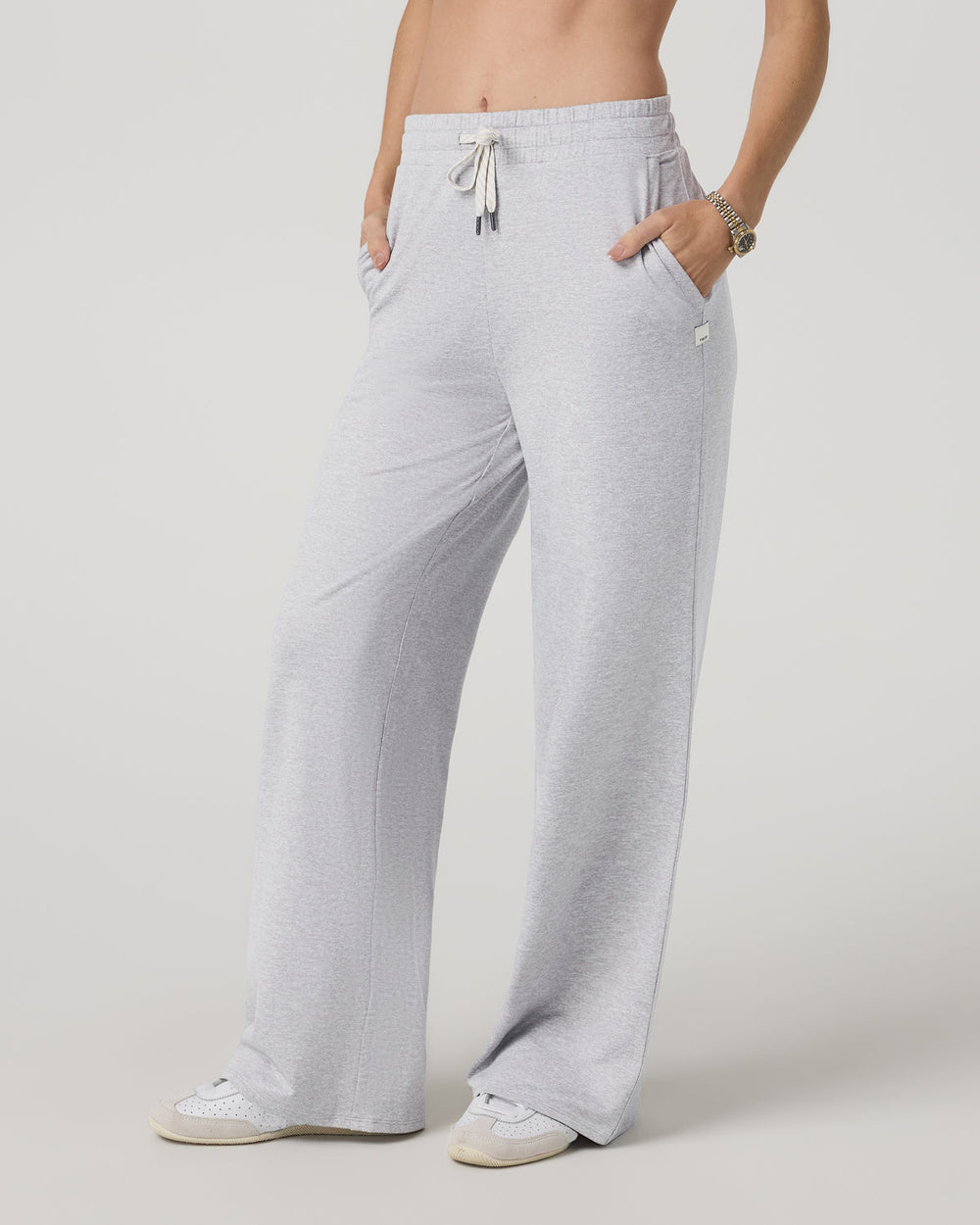 Vuori Halo Essential Wideleg Pant Women's Pale Grey Pants
