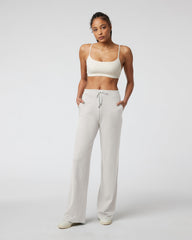 Vuori Halo Essential Wideleg - Long Ecru Heather
