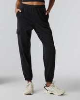 Vuori Boyfriend Cargo Sweatpant Black Heather Sweatpants