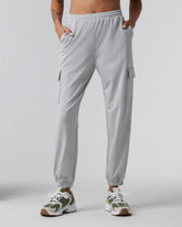 Vuori Boyfriend Cargo Sweatpant Pale Grey Heather