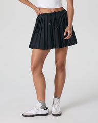 Vuori Clementine Pleated Skirt 15" Black