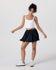 Vuori Clementine Pleated Skirt 15" Black