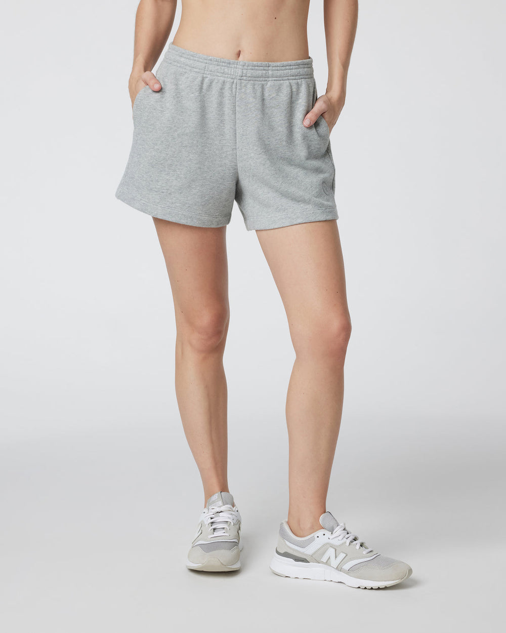 Vuori Sedona Sport Short Light Heather Grey Fleece Shorts