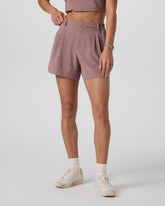 Vuori Villa Trouser Shorts Zion Rose Pleated Shorts