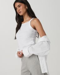 Vuori Pose Cooper Tank Women's White Square Neck Tank Top