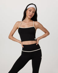 Vuori Vuori AllTheFeels™ Corset Tank Women's Black Tank Top
