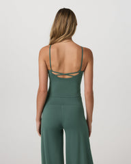 Vuori Halo Cami Women's Agate Green Performance Knit Top