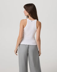 Vuori Cove Layering Tank Women's White Rib Knit Tank Top