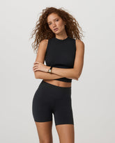 Vuori Halo Muscle Tank Women's Solid Black Tank Top